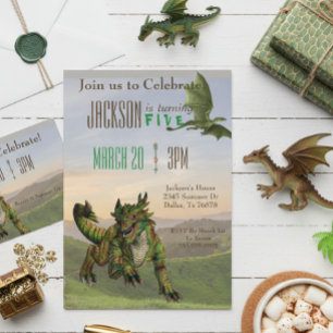 Fantasy Draak Magie Slang Verjaardagsfeestje Kaart