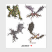 Fantasy Draak Slang Sticker (Vel)
