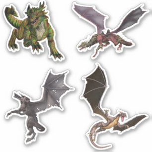 Fantasy Draak Slang Sticker