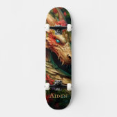 Fantasy Dragon aangepaste naam skateboard (Voorkant)