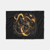 Fantasy Dragon Afro-Amerikaanse Black Man Superher Fleece Deken (Voorkant (Horizontaal))