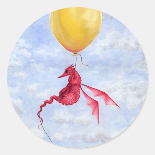 Fantasy Dragon Art Stickers - Omhoog in de lucht (Voorkant)