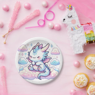 Fantasy Dragon Baby shower Papieren Bordje