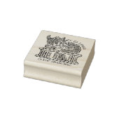 Fantasy Dragon Bookplate Rubberstempel (Stempel)