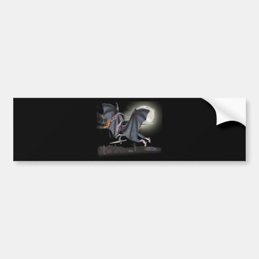 Fantasy dragon bumpersticker (Voorkant)