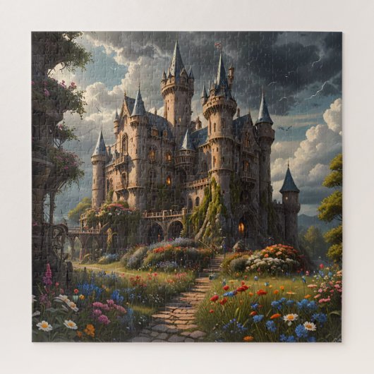 Fantasy Dragon Castle puzzel Legpuzzel (Verticaal)