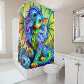 Fantasy Dragon Douchegordijn (In situ)