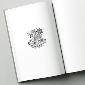 Fantasy Dragon Ex Libris Rubberstempel