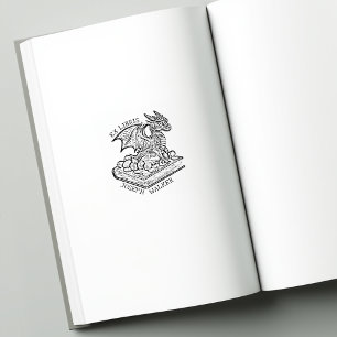  Fantasy Dragon Ex Libris Rubberstempel