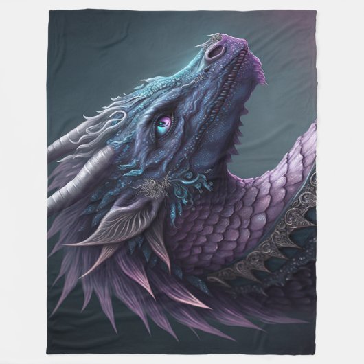 "Fantasy Dragon" Fleece Deken (Voorkant)
