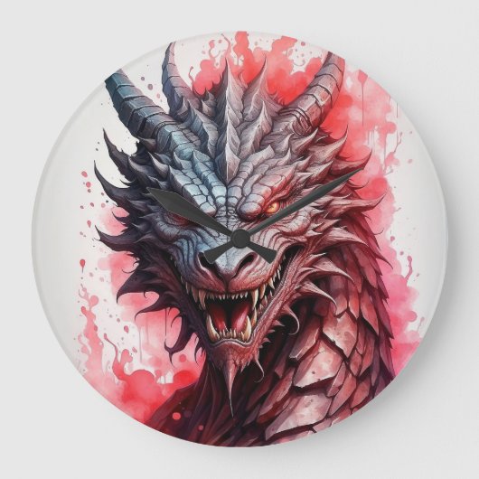 "Fantasy Dragon" Grote Klok (Voorkant)