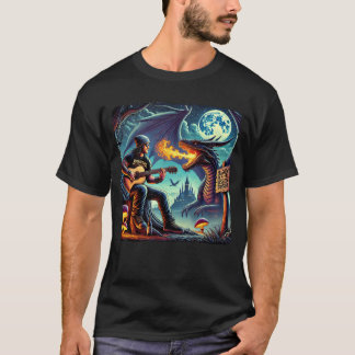 Fantasy Dragon Jam-sessie - Vuurspuwende draak T-shirt
