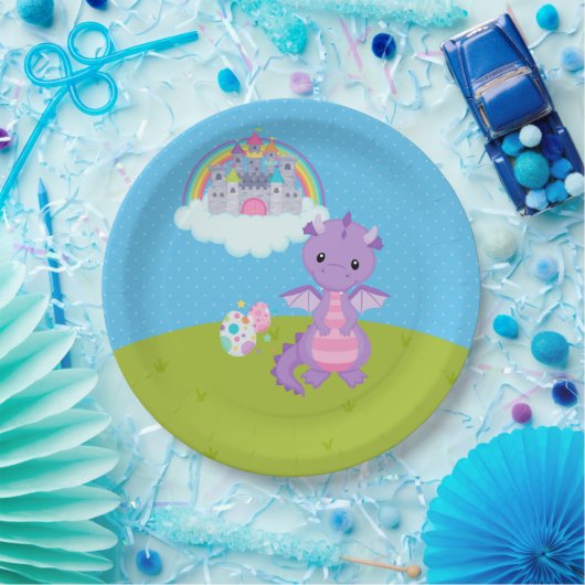 Fantasy Dragon Kinder Partij Papieren Bordje (Feest)