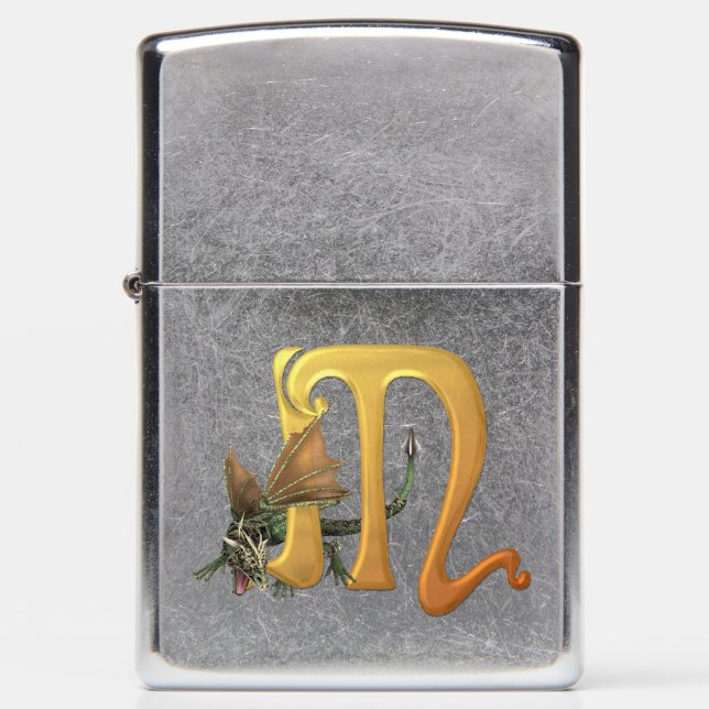 Fantasy Dragon Monogram M (Voorkant)