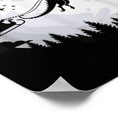 Fantasy Dragon Moon Sleigh, Santa Pulled By Dragon Poster (Hoek)