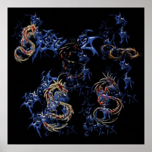 Fantasy dragons poster (Voorkant)