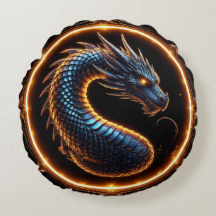 ✨ Fantasy Draken Crest Ring Frame Embleem ✨ Rond Kussen