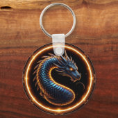 ✨ Fantasy Draken Crest Ring Frame Embleem ✨ Sleutelhanger (Achterkant)