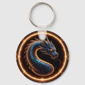 ✨ Fantasy Draken Crest Ring Frame Embleem ✨ Sleutelhanger (Achterkant)