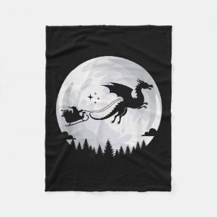 Fantasy Draken Maan Slede, Sinterklaas Getrokken D Fleece Deken