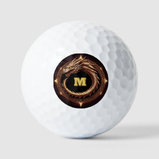 🐉 Fantasy Draken Ring Frame Aangepaste Initiële B Golfballen