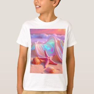 Fantasy Droomstrand Met Mooie Roze Zeester T-shirt