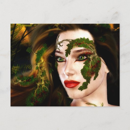 Fantasy Dryad van het bos Briefkaart (Voorkant)