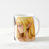 Fantasy Duo Art Mug – Horned Goddess & Elf Girl Il (Devant droit)