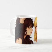 Fantasy Duo Art Mug – Horned Goddess & Elf Girl Il (Devant gauche)