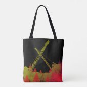 Fantasy, een kleurrijke hijswerker tote bag (Achterkant)