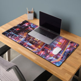 Fantasy Electro Neon Glass Laptop Digitale Kunst Bureaumat