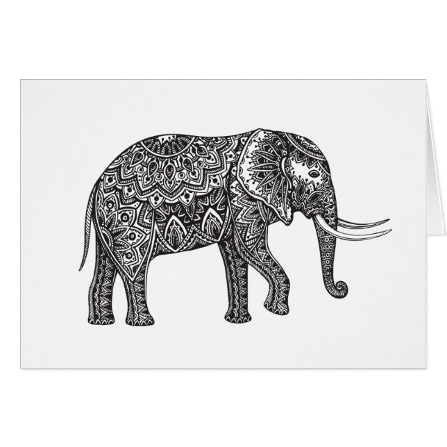 Fantasy Elephant Doodle (Voorkant Horizontaal)