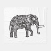 Fantasy Elephant Doodle Fleece Deken (Voorkant (Horizontaal))