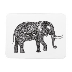 Fantasy Elephant Doodle Magneet