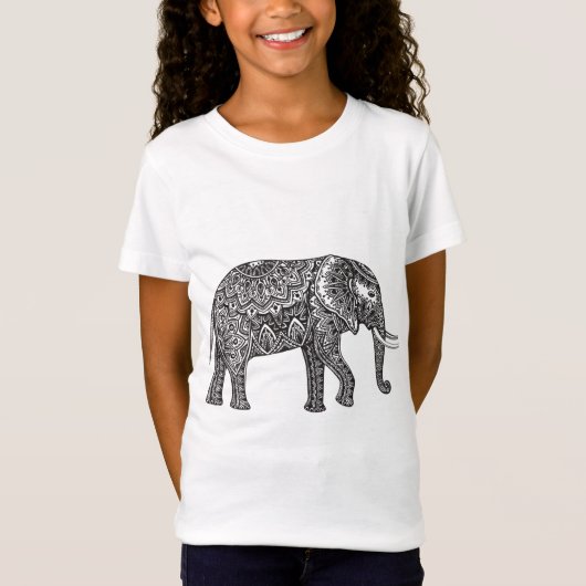 Fantasy Elephant Doodle T-shirt (Voorkant)