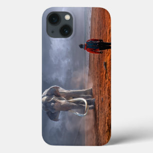 Fantasy Elephant en Man iPhone 13 Hoesje