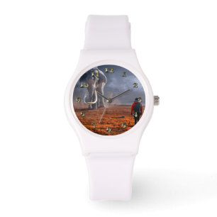 Fantasy Elephant en Man Horloge