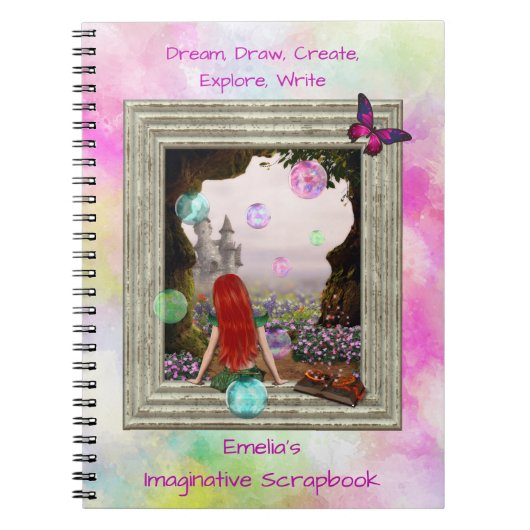Fantasy Elf Castle Imaginative Scrapbook Journal Notitieboek (Voorkant)