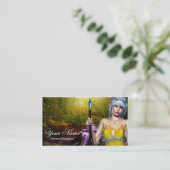 Fantasy Elf in het ontwerp van de Bossen Visitekaa Visitekaartje (Staand voorkant)