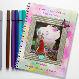 Fantasy elfenkasteel verbeeldingsvol scrapboek jou notitieboek