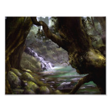 Fantasy elven bos afbeelding / muurkunst