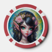 Fantasy Elven Woman Poker Chips (Achterkant)