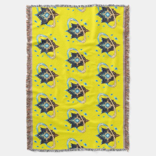 Fantasy Emblem with Floating Blades – Magical Ener Deken (Voorkant Verticaal)