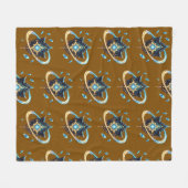 Fantasy Emblem with Floating Blades – Magical Ener Fleece Deken (Voorkant (Horizontaal))