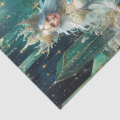 Fantasy Emerald Queens of the Forest Decoupage Tissuepapier (Detail)