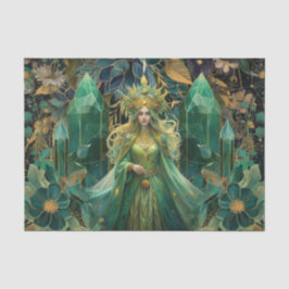Fantasy Emerald Queens of the Forest Decoupage Tissuepapier