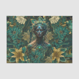 Fantasy Emerald Queens of the Forest Decoupage Tissuepapier