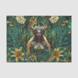 Fantasy Emerald Queens of the Forest Decoupage Tissuepapier