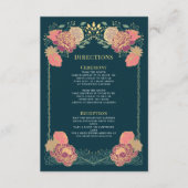 Fantasy Enchanted Floral Garden Wedding Routebesch Informatiekaartje (Voorkant)