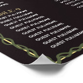 Fantasy Enchanted Floral Wedding Zitting Grafiek Poster (Hoek)